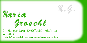 maria groschl business card